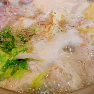 豚&鶏団子の塩ラーメン鍋